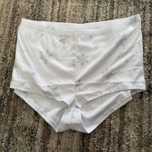 Women's SKIMS Plush Rhinestone Snowflake PJ Short 2X SKU684